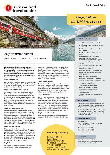 Gruppenreise für Zubucher Alpenpanorama Sommer 2026