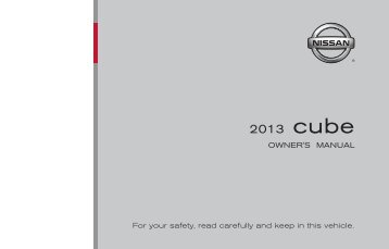2013 Nissan Cube Owner's Manual