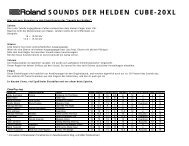 Sounds der Helden am CUBE-20XL