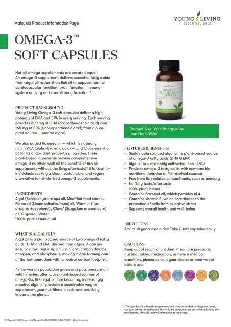 Young Living Omega-3 PIP