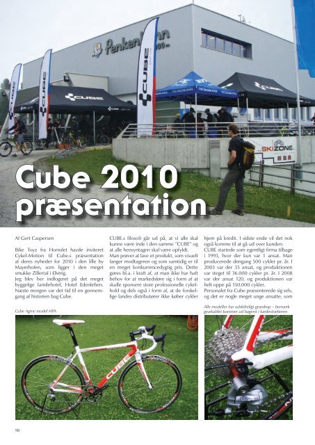 Cube 2010 præsentation - Cykel-Motion Danmark