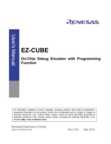 EZ-CUBE On-Chip Debug Emulator with Programming Function