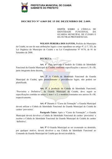 PREFEITURA MUNICIPAL DE CUIABÁ GABINETE DO PREFEITO ...