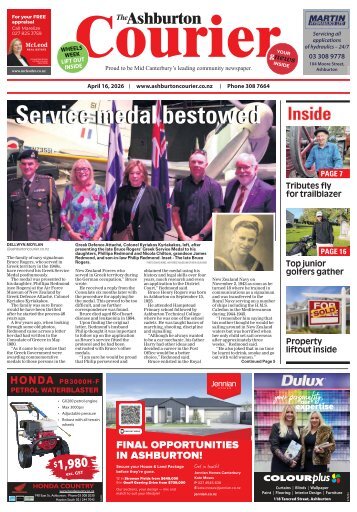 Ashburton Courier: April 16, 2026