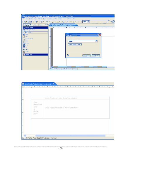 BPS 1 BIRT Cross tab, OLAP Cube Support Specification - Eclipse