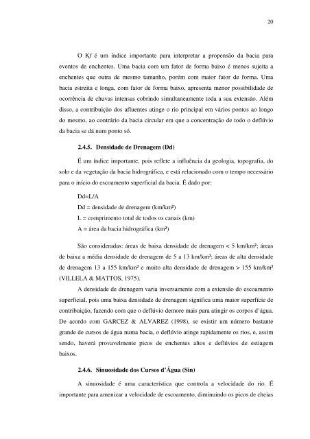 caracterização ambiental e hidrológa da bacia do córrego ... - Index of