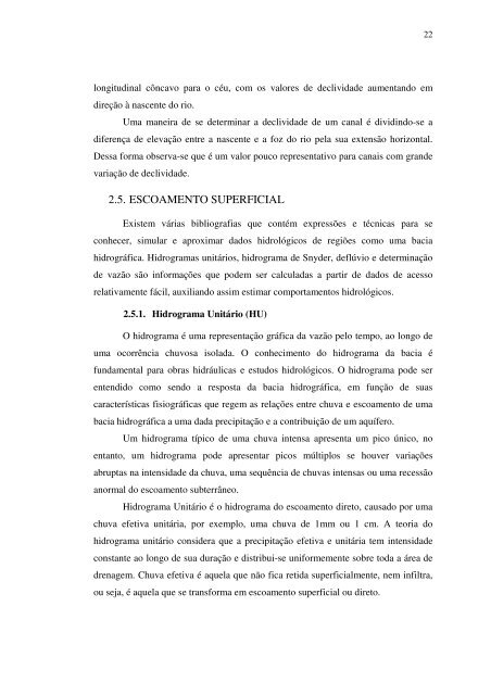 caracterização ambiental e hidrológa da bacia do córrego ... - Index of