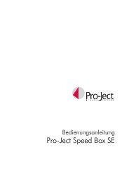 Bedienungsanleitung - Pro-Ject Audio Systems