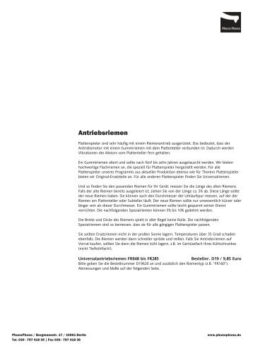 antriebsriemen.pdf - PhonoPhono