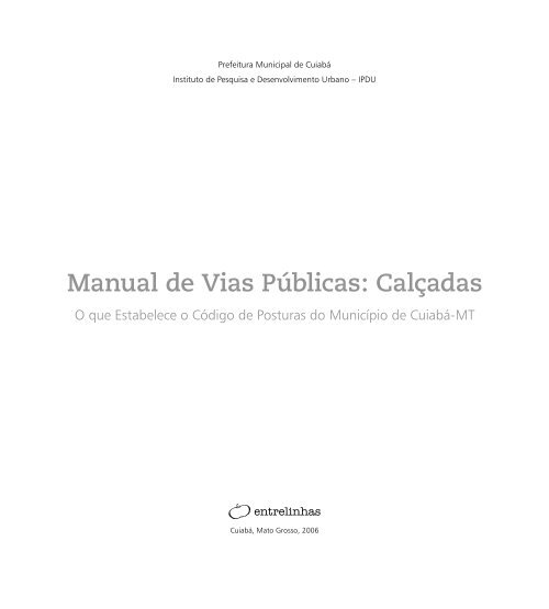 Vias Públicas: Calçadas - Prefeitura de Cuiabá