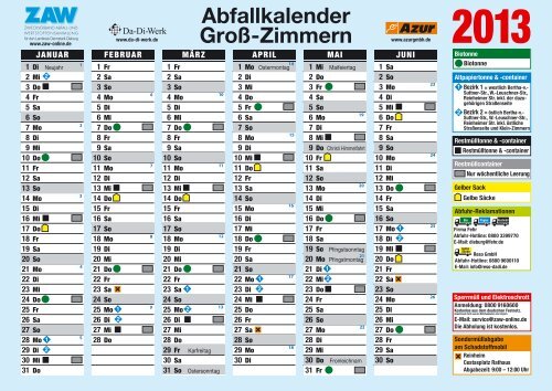 Abfallkalender Groß-Zimmern - Zweckverband Abfall- und 