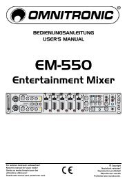BEDIENUNGSANLEITUNG EM-550 Entertainment Mixer - Terralec