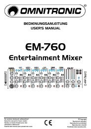 BEDIENUNGSANLEITUNG EM-760 Entertainment Mixer - DJ-Corner