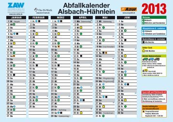 Abfallkalender Alsbach-Hähnlein - Zweckverband Abfall- und ...