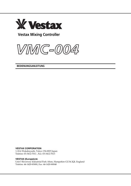 VMC - 004 Bedienungsanleitung (831.93 kB) - DJ-Corner