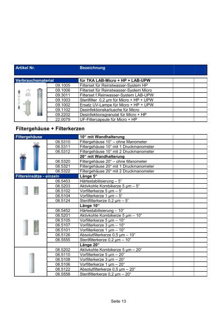 preisliste 2009 - Laborfachhandel Kauffmann