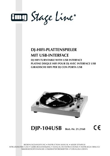 DJ-HIFI-PLATTENSPIELER MIT USB-INTERFACE - Monacor