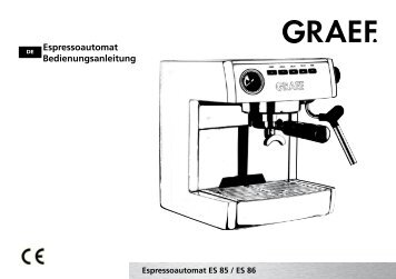 Espressoautomat Bedienungsanleitung - Graef