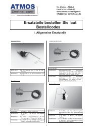 Ersatzteile bestellen Sie laut Bestellcodes - Atmos