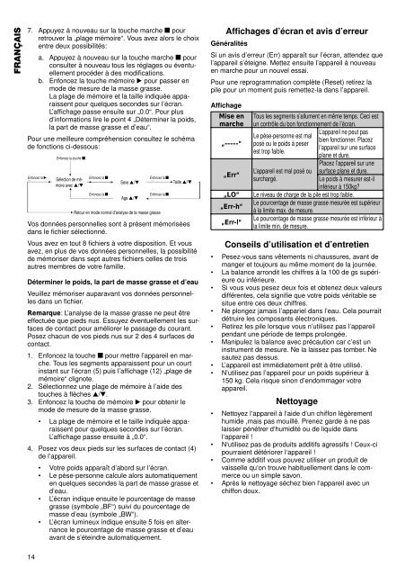 Bedienungsanleitung/Garantie Fettanalysewaage PW ... - Clatronic