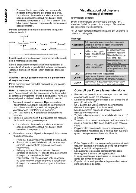 Bedienungsanleitung/Garantie Fettanalysewaage PW ... - Clatronic