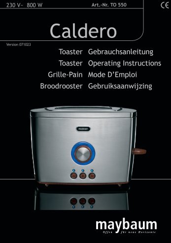 BA maybaum Toaster TO 550_C.indd - Efbe