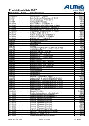 Ersatzteilpreisliste 08/07