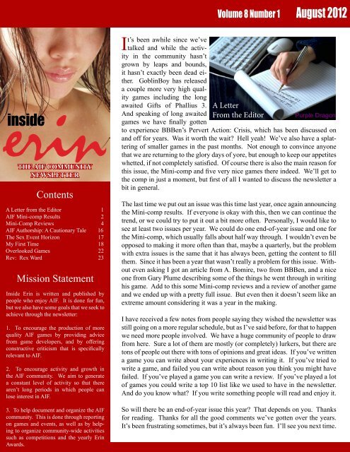 Latest in PDF - The AIF Newsletter