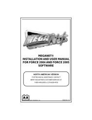 meganet® installation and user manual for force ... - TournaMAXX
