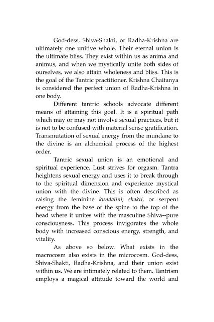 Erotic Spirituality - Universalist Radha-Krishnaism