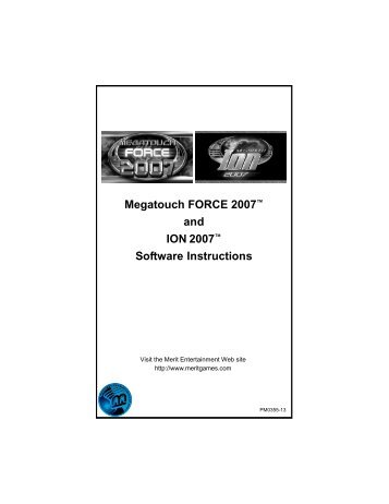 Megatouch FORCE 2007™ and ION 2007 ... - Megatouch.com