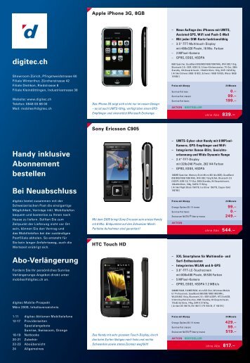 digitec.ch Bei neuabschluss Handy inklusive abonnement bestellen ...