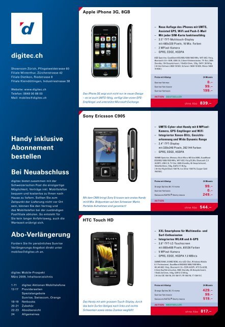 digitec.ch Bei neuabschluss Handy inklusive abonnement bestellen ...