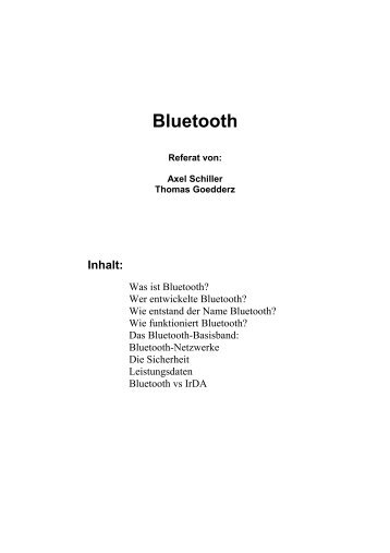 Was ist Bluetooth - Ing. H. Heuermann