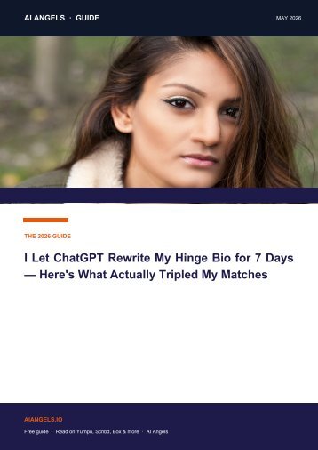 I Let ChatGPT Rewrite My Hinge Bio for 7 Days — Here's What Actually Tripled My Matches
