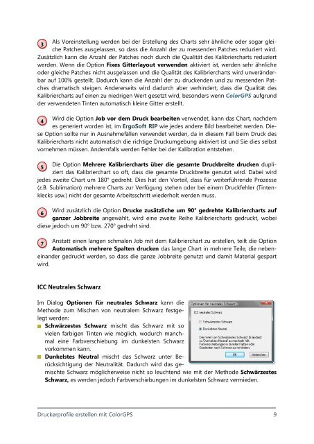 Druckerprofile erstellen mit ColorGPS