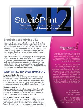 ErgoSoft StudioPrint v12