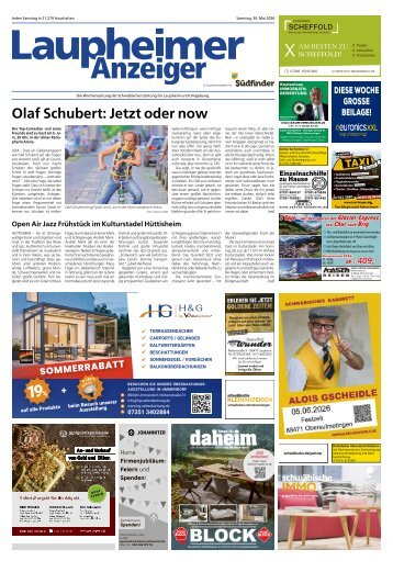 30.05.2026 Laupheimer Anzeiger