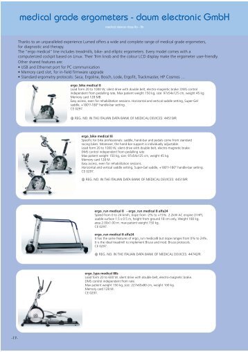 medical grade ergometers - daum electronic GmbH