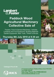 Paddock Wood Agricultural Machinery Collective Sale of