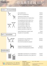 Preisliste 2011 - Lebenshilfe-Werk