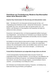 Kaminfeuer per Fernbedienung: Moderne Gas ... - Spartherm