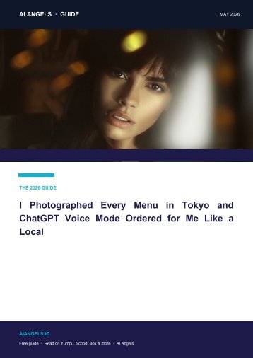 I Photographed Every Menu in Tokyo and ChatGPT Voice Mode Ordered for Me Like a Local