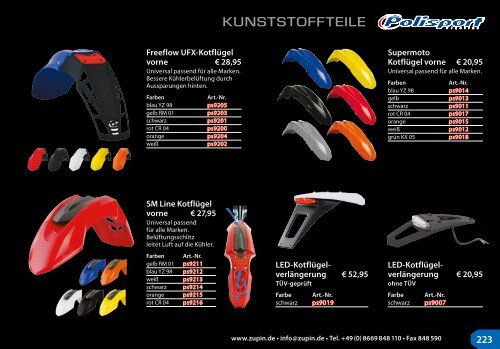 Kunststoffteile,Motorschutz,Sitzbänke - Zupin