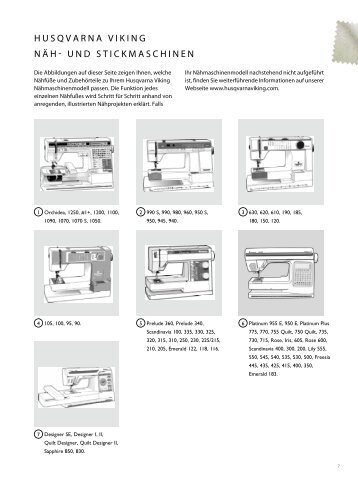 HUSQVARNA VIKING NÄH UND STICKMASCHINEN - Naehprinz