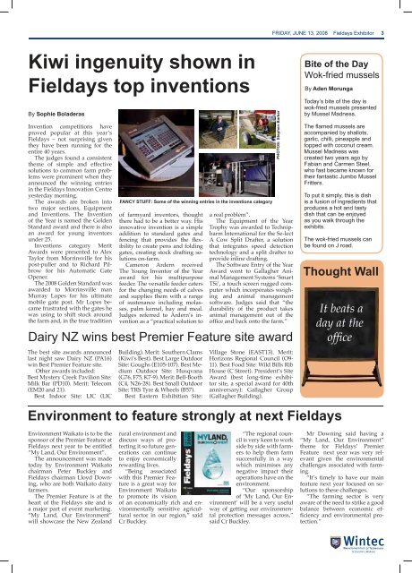 Fieldays Exhibitor 2008 Issue 3 - Wintec