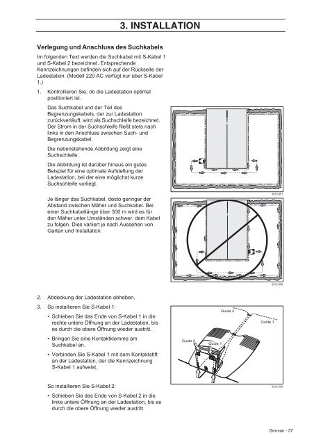 husqvarna automower™ 230 acx/220 ac bedienungsanweisung