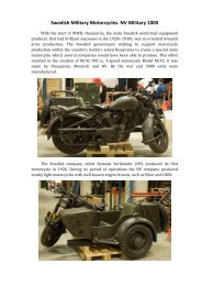 Swedish Military Motorcycles. NV Military 1000