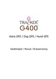 Tracker G400 manual