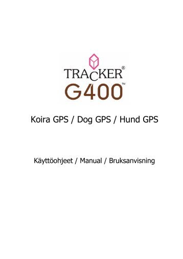 Tracker G400 manual